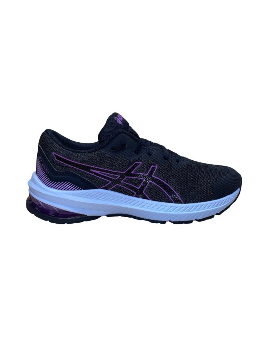 Asics Kids Graphite & Purple Lite Truss GT 1000 Series Running Shoes Size 4.5